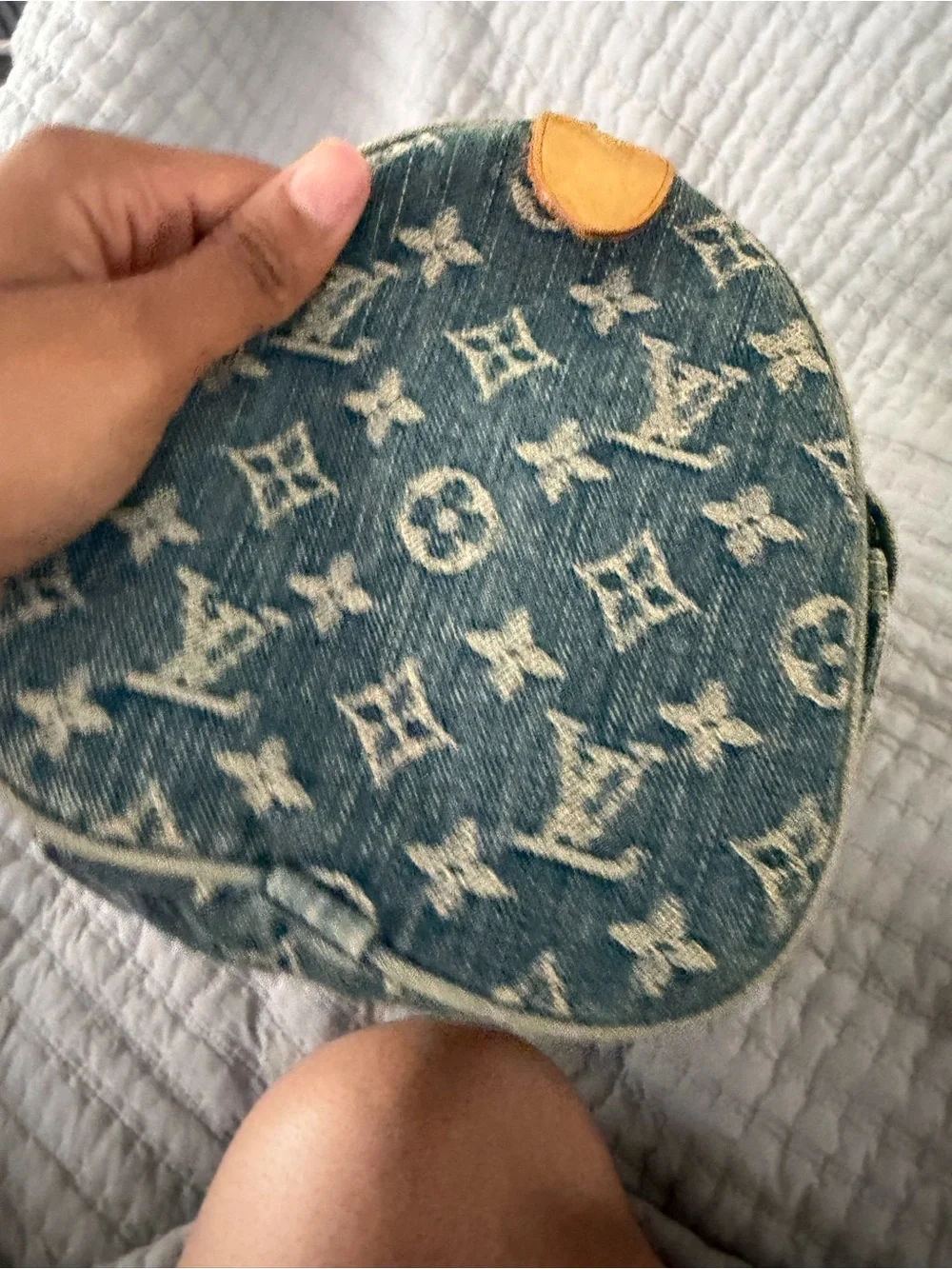 Louis Vuitton Blue Denim Monogram speedy